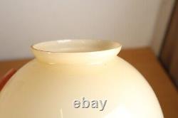 Antique Opaline Pendant Light Art Deco Stepped Milk Glass Brass Fitting Stunning