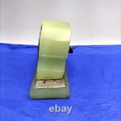 Antique Opaline Uranium Glass Art Deco Small Clock