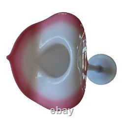 Antique Pairpoint Peach Blow Jack In The Pulpit Opalescent Art Glass Vase