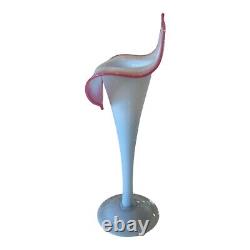 Antique Pairpoint Peach Blow Jack In The Pulpit Opalescent Art Glass Vase