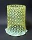 Antique Uranium Vaseline Opalescent Glass Lamp Shade Arts & Crafts A/f