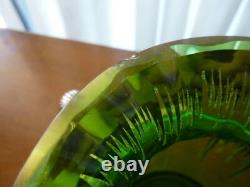 Antique Victorian Bohemian Moser Karlsbad Art Glass Crystal Gilt Opalescent Vase