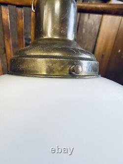 Antique Vintage Antique Church Opaline Pendant Light