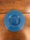 Antique Vintage Blue Opaline Hand Blown Glass Plate Art