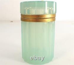 Antique Vintage Cut Glass Opaline Casket French Bohemian Venetian