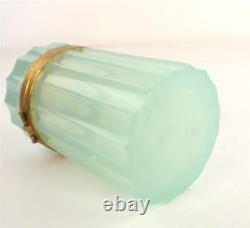 Antique Vintage Cut Glass Opaline Casket French Bohemian Venetian