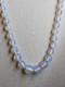 Antique Vintage Opaline Opalescent Glass Graduated Bead Necklace 32