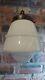 Antique Vintage Opaline White Art Deco Pendant Light Shade With Gallery