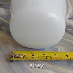 Antique Vintage Opaline White Art Deco Pendant Light Shade With Gallery No Flex
