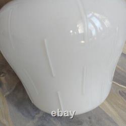 Antique Vintage Opaline White Art Deco Pendant Light Shade With Gallery No Flex