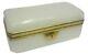 Antique White French Opaline Glass Box/casket France, 19th C