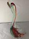 Antonio Da Ros For Cenedese Murano Sommerso Art Hand Blown Glass Swans C1960s
