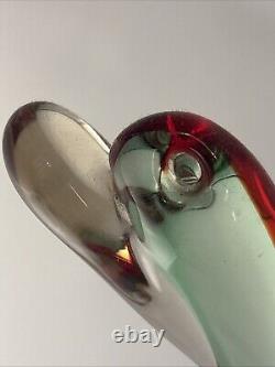 Antonio da Ros For Cenedese Murano Sommerso Art hand blown Glass Swans C1960s