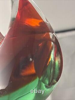 Antonio da Ros For Cenedese Murano Sommerso Art hand blown Glass Swans C1960s