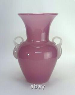 Archimede Seguso Pink Alabastro Vase Murano Glass