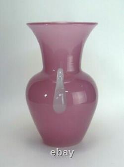 Archimede Seguso Pink Alabastro Vase Murano Glass