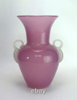 Archimede Seguso Pink Alabastro Vase Murano Glass
