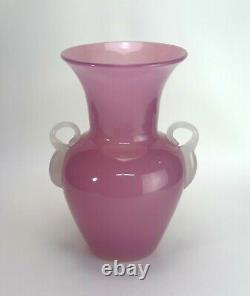 Archimede Seguso Pink Alabastro Vase Murano Glass