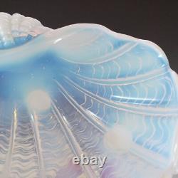 Art Deco 1930's Vintage Opalescent Glass Clam Shell Bowl