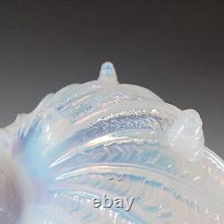 Art Deco 1930's Vintage Opalescent Glass Clam Shell Bowl
