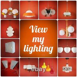 Art Deco 1930s Cream Opaline Glass Pendant Light with Original Brass Fittings
