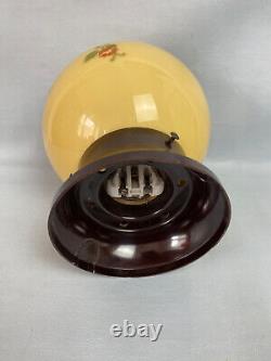 Art Deco Bakelite Night Table Wall Lamp Shade Opaline Uranium Vaseline Glass