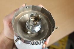 Art Deco Chrome Suspension Light Opaline White Glass Globe 1930s-40s Italy