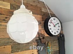 Art Deco Fluted Opaline Layered Glass Globe Ceiling Light Lamp Shade & Gallery