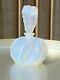 Art Deco French Opalescent Glass Perfume Bottle. Feather Plume Stopper. Sabino