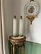 Art Deco French Opaline Glass Table Lamps Pair Mid Century White Column Lamps