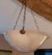 Art Deco Glass Opaline Marbled Plafonnier Chandelier Flycatcher Ceiling Light