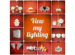 Art Deco Mid Century Round Opaline Milk Glass Wall Ceiling Sconces by Napako