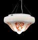 Art Deco Plafonnier Ceiling Pendant Light Opaline Glass French Large Dia 39cm