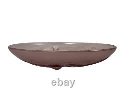 Art Deco Rare Pale Pink French Large Molded Verlys Art Glass Bowl Opalescent