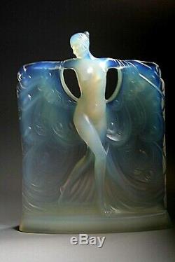 Art Deco Sabino Opalescent Glass Figurine Suzanne