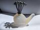 Art Deco Sabino Opalescent Glass Snail Pick Holder With Full Set Of Picks