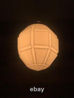 Art Deco Style Geometric Opaline Glass Ceiling Light Lamp Shade & Chrome Gallery