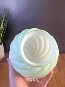 Art Deco Style Jade Green Opaline Glass Ceiling Light Lamp Shade Chrome Gallery
