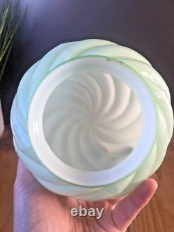 Art Deco Style Jade Green Opaline Glass Ceiling Light Lamp Shade Chrome Gallery