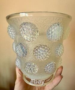 Art Deco Verlys Opalescent Glass Vase Set