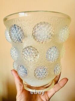 Art Deco Verlys Opalescent Glass Vase Set