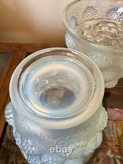 Art Deco Verlys Opalescent Glass Vase Set