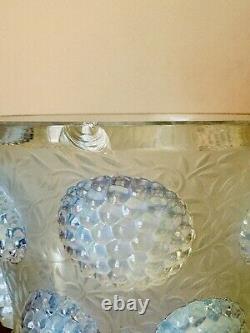 Art Deco Verlys Opalescent Glass Vase Set