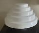 Art Deco White Opaline Glass 5-tier Pendant Lamp Shade 14 By 11