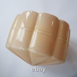 Art Deco pink opalescent glass lamp light shade shell 15cm VTG England 1920s