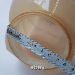 Art Deco pink opalescent glass lamp light shade shell 15cm VTG England 1920s