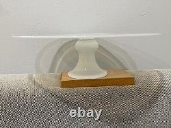 Art Glass Large Opalescent Centerpiece Compote / Cake Stand