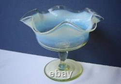 Art Nouveau Era Opaline Art Glass Bon Bon Dish Uranium Whitefriars