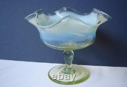 Art Nouveau Era Opaline Art Glass Bon Bon Dish Uranium Whitefriars
