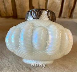 Art Nouveau Kralik Loetz Opalescent Glass Flower Frog Vase